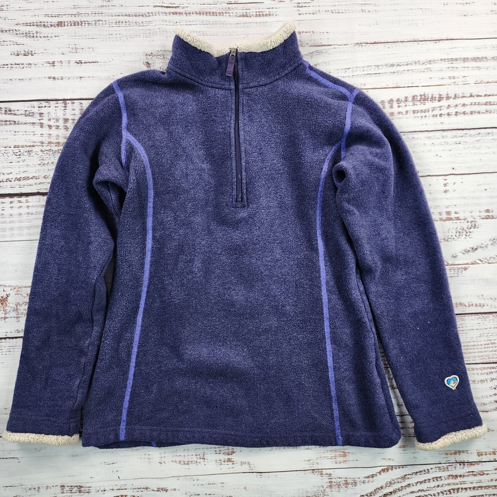 Kuhl Alfpaca Fleece Pullover Womens‎ Small Purple 1/4 Zip Hiking Sweater